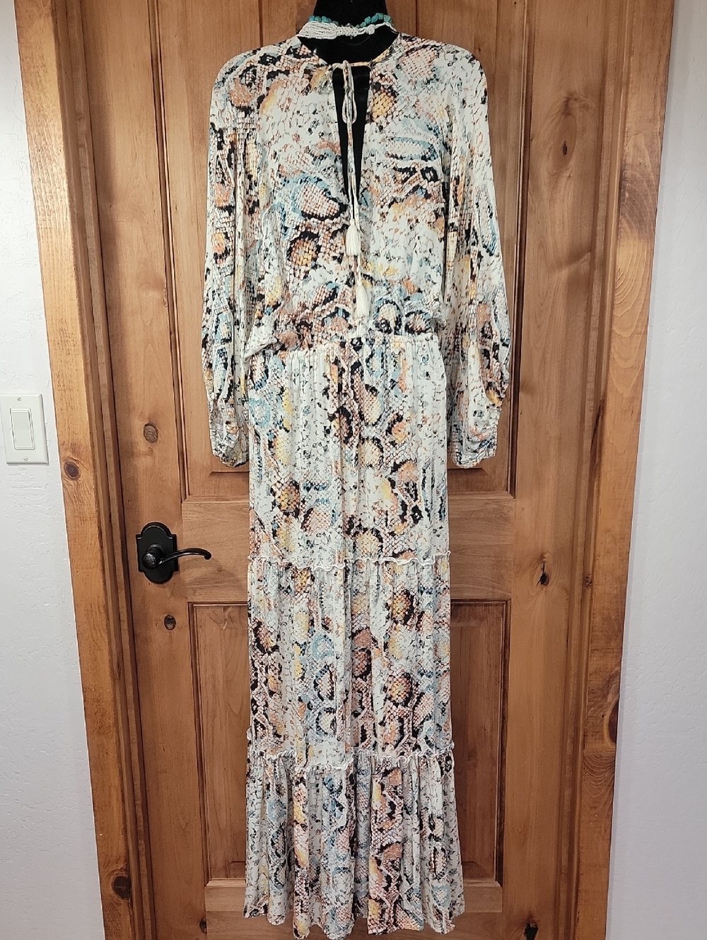 Lascana Pastel Reptile Print Maxi Dresss - Picture 8 of 16